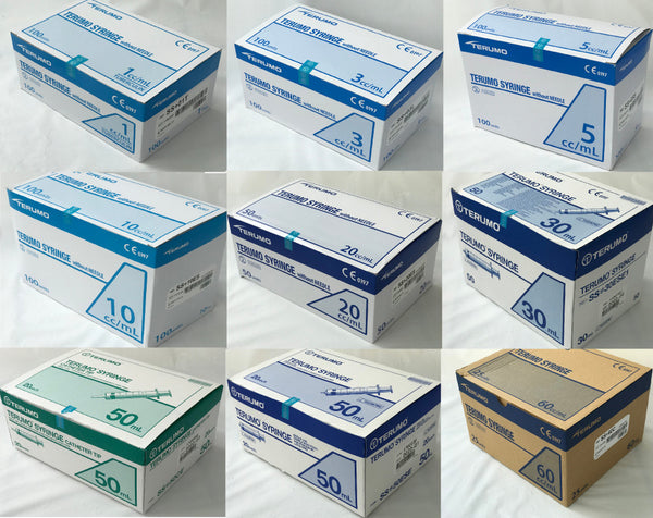 Terumo Syringe Hypodermic Sterile, Luer Slip/ Lock / Eccentric Slip / Catheter Tip / Tuberculin - All Sizes