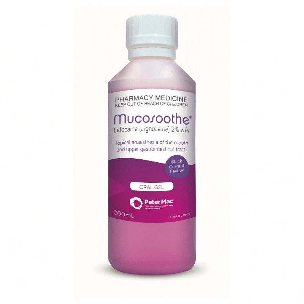 Peter Mac Mucosoothe Oral Gel 2% Lignocaine 200mL - Each