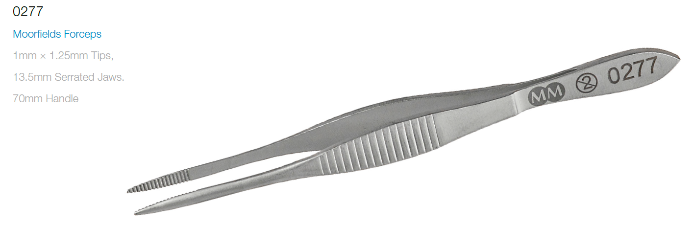 BVI Malosa Moorfields Forceps Disposable, 5pcs/ Pack (MMSU0277S)