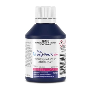 Surgi-Prep C PINK 100mL Chlorhexidine 0.5% And Ethanol 70%
