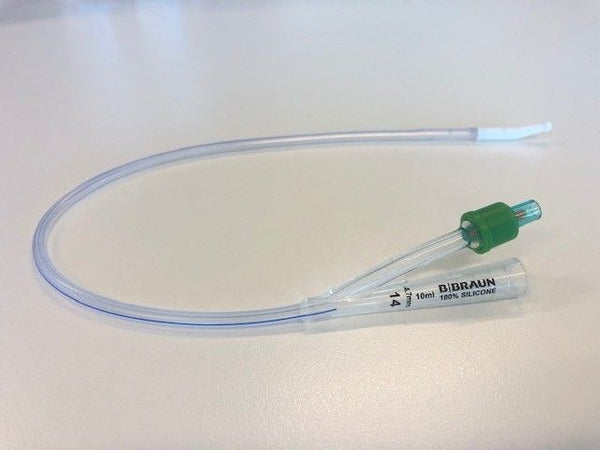 B. Braun Urimed Foley Catheter Tiemann 2-Way 10mL Silicone 40cm - All Sizes