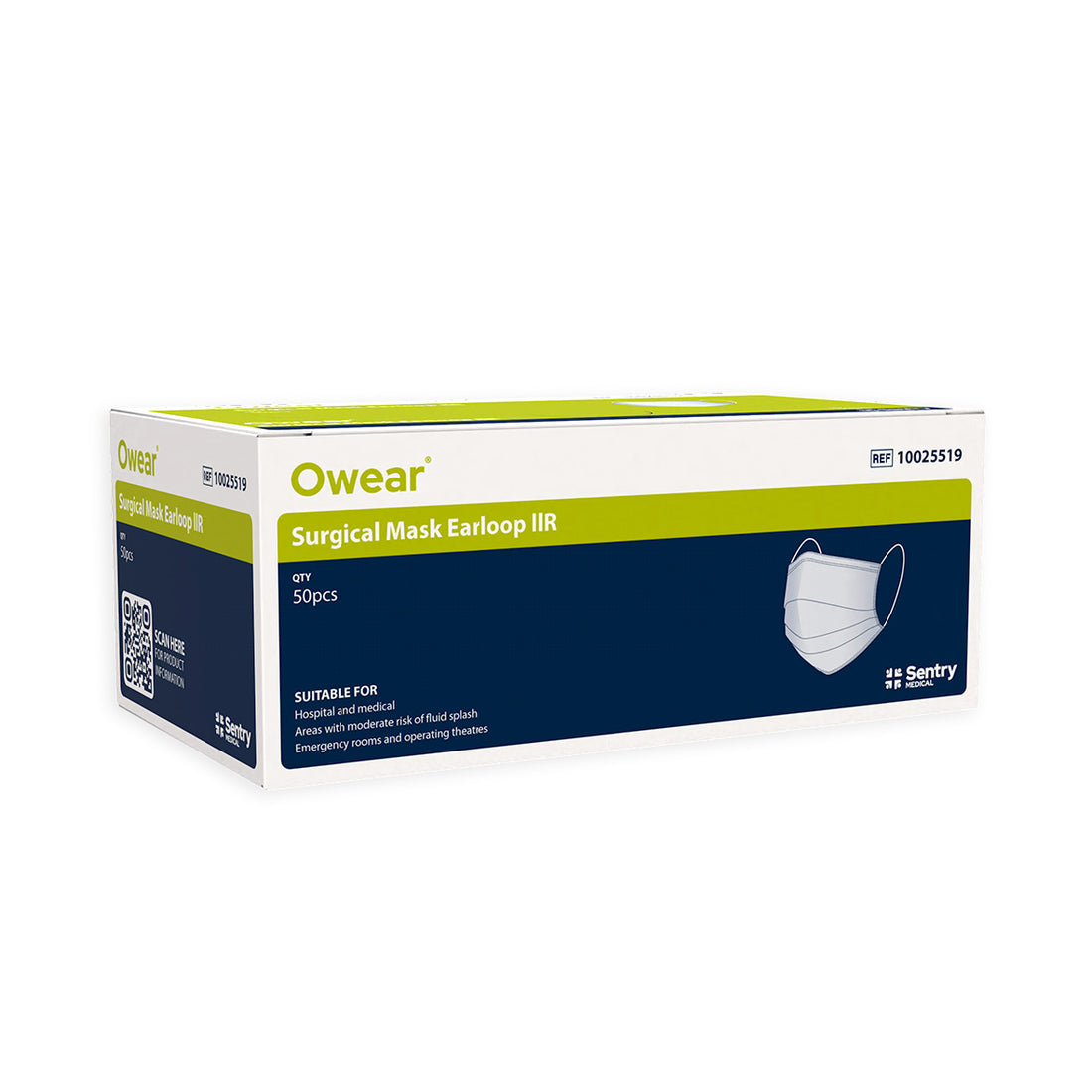 Sentry Owear Level 2 Surgical Mask Earloop 3ply | Medisa