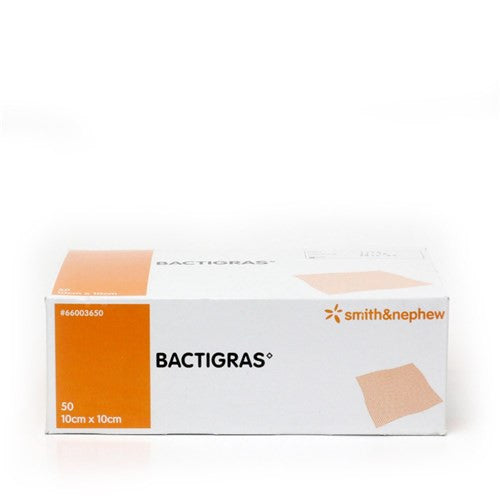 Smith & Nephew Bactigras Antiseptic Gauze Dressing 10cmx10cm (66003650)