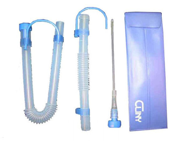 Cliny All Silicone CUR Self Catheterization Set Male extra long catheter 395mm long - All Sizes
