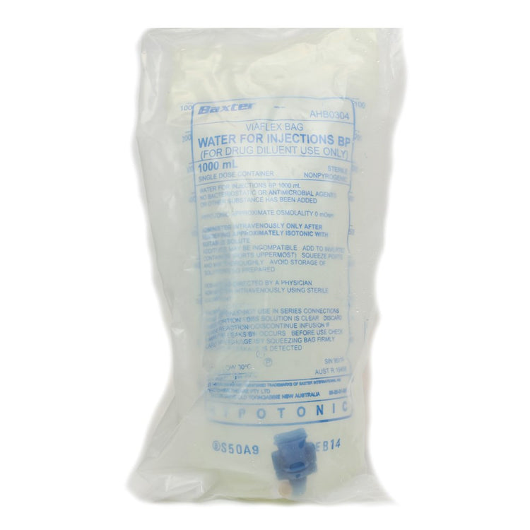 Baxter Water For Injection 1000ml Bag AHB0304 Each | Medisa