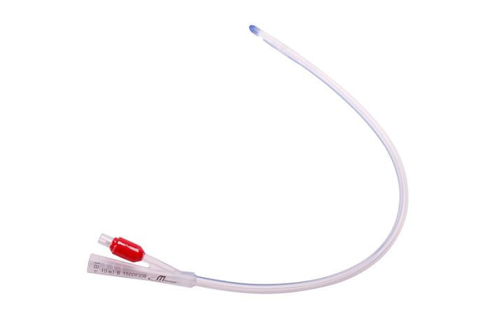 MDevices Catheter 18Fg Male 10Cc Foley 2 Way Round Silicone