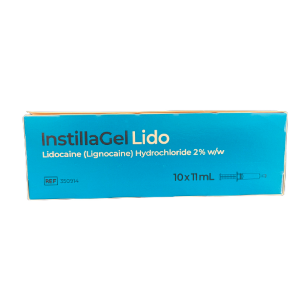 InstillaGel Lido 11ml Lidocaine lignocaine Hydrochloride 2% Catheter Lubricant Sterile