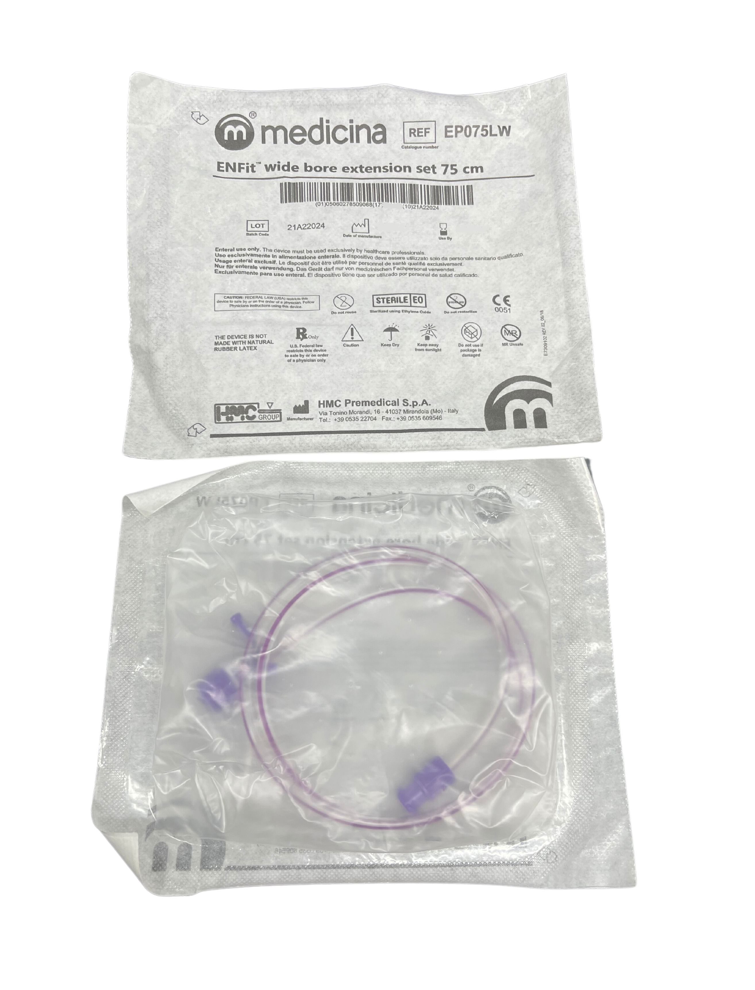 Hanaco Extension Set Medicina ENFit Enteral Feeding Extension Set (15cm, 74cm, 150cm) | Medisa