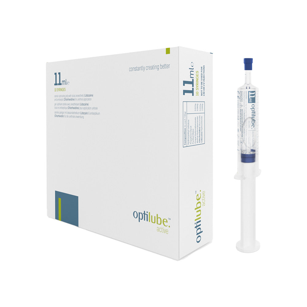 OptiLube Active Lidocaine 2% And Chlorhexidine Gluconate 0.05% syringe - All Sizes