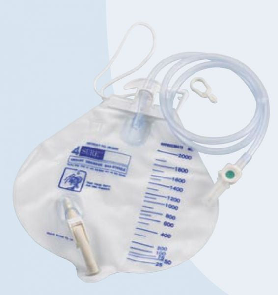 4Sure Drain Bag Closed System S4 Urinary Drainage 2000ml 120cm