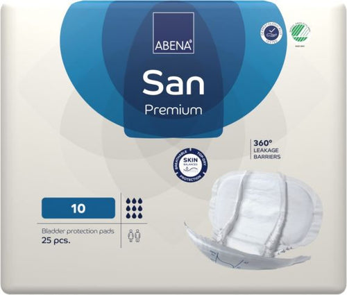 Abena San 10 Premium Blue 2800ml White/ Blue Stripe (25pads/ pack) Sa1000021312 - 4packs/ ctn