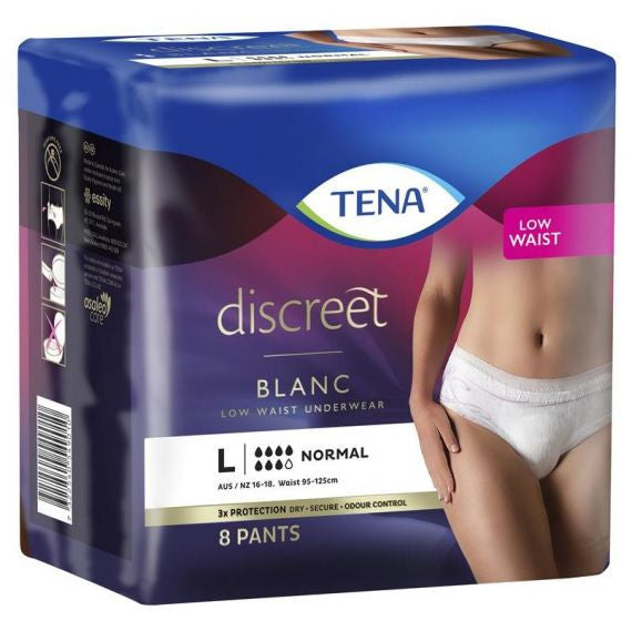 Tena Pants Women Discreet Blanc Large 95 125cm 880ml (796320) 8/ pack