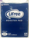 Lifree Booster Pad 490x200mm X-Large 800mL Pkt X 64 Lbpxl64 - Pack of 3