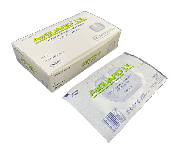 AsGUARD I.V Dressing 6cm x 7cm, Box of 50 (IVD002)