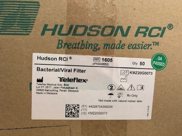 Teleflex Hudson Oxygen Bacterial Viral Filter (41605)