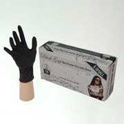 Black Grip Thick Heavy Duty Biodegradable Latex Gloves, Powder Free, Black - All Sizes