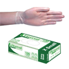 Universal Vinyl Examination Gloves, Recyclable, Low Powder, Clear, HACCP Grade - All Sizes