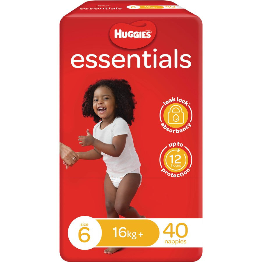 Huggies Essentials Unisex Nappies Size 6 Junior 