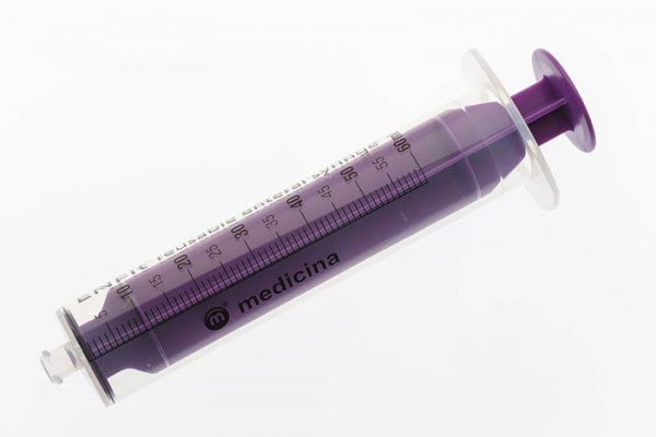 Medicina Syringe Enteral Enfit 60ml Purple Reusable Purple LHE60 - Box of 60