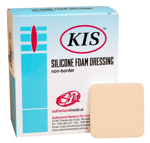 KIS Silicone Foam Non Adhesive Dressing, Box of 10 - All Sizes