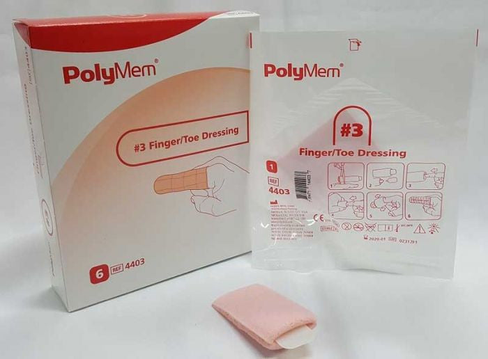 Polymem Finger Toe Dressing Size 3 Rl4403 6Pcs