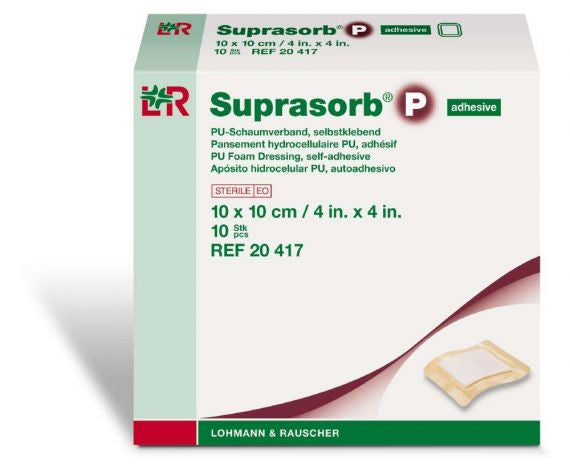 Suprasorb P Foam Dressing 10Cmx10Cm Adhesive 20417 10Pcs