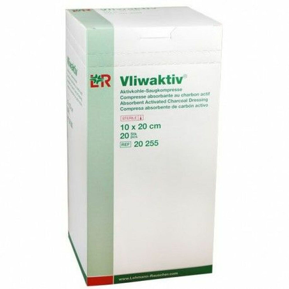 Vliwaktiv Charcoal Dressing 10Cmx20Cm Sterile Each