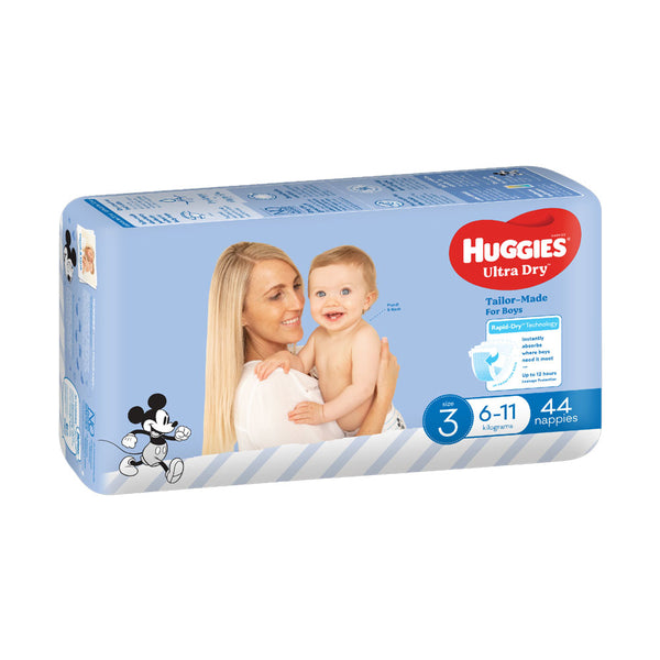 Huggies Ultra Dry Nappies for Boys - All Sizes