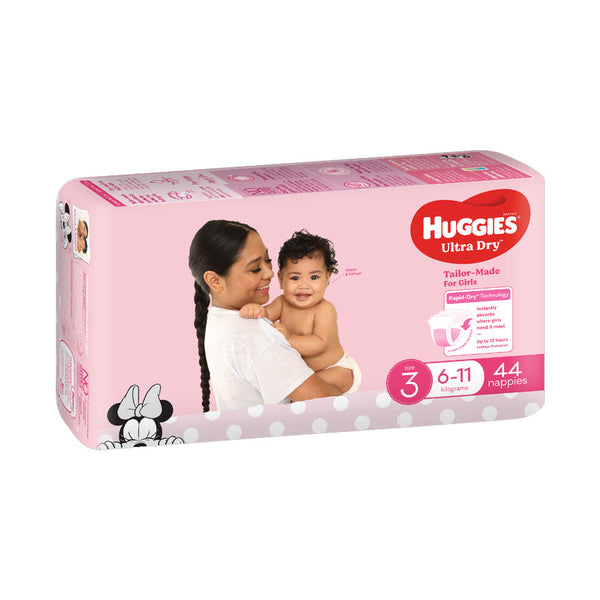 Huggies Ultra Dry Nappies for Girls - All Sizes
