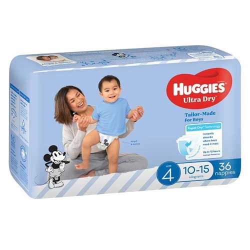 Huggies Ultra Dry Nappies for Boys - All Sizes