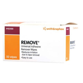 Smith & Nephew REMOVE Universal Adhesive Solvent Wipes, Box of 50 (403100)