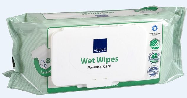 Abena Wet Wipes 18cmx20cm Unscented Soft Pack 80 Units /