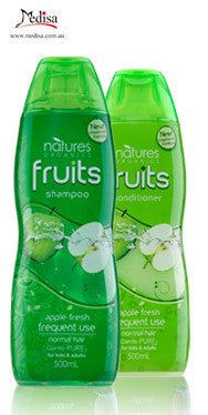 Natures Organics Fruits Shampoo Apple Fresh 500ml