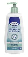 Tena Shampoo And Shower 500Ml Pump Bottle Green 1207 Box