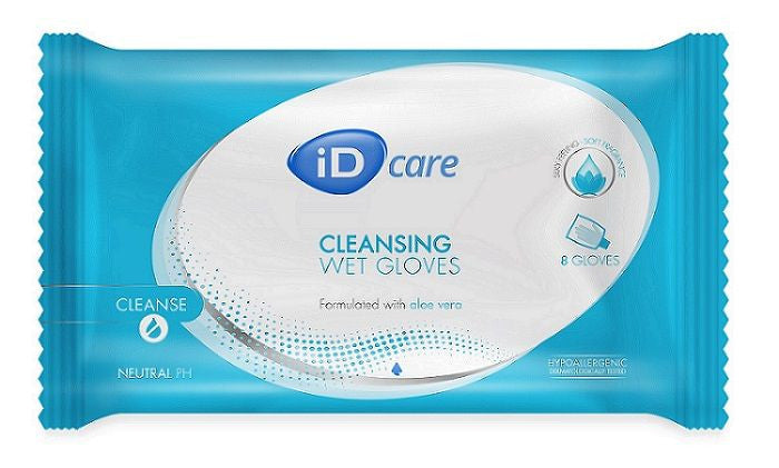 ID Care Wet Wash Gloves Aloe Vera 55230080 Box of