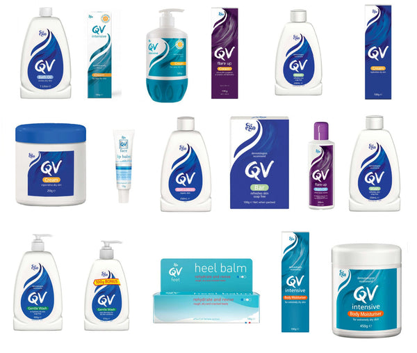 QV Product Range - Cream/ Wash/ Skin Lotion/ Moisturising/ Flare Up/ Balm/ Bath Oil - All Types