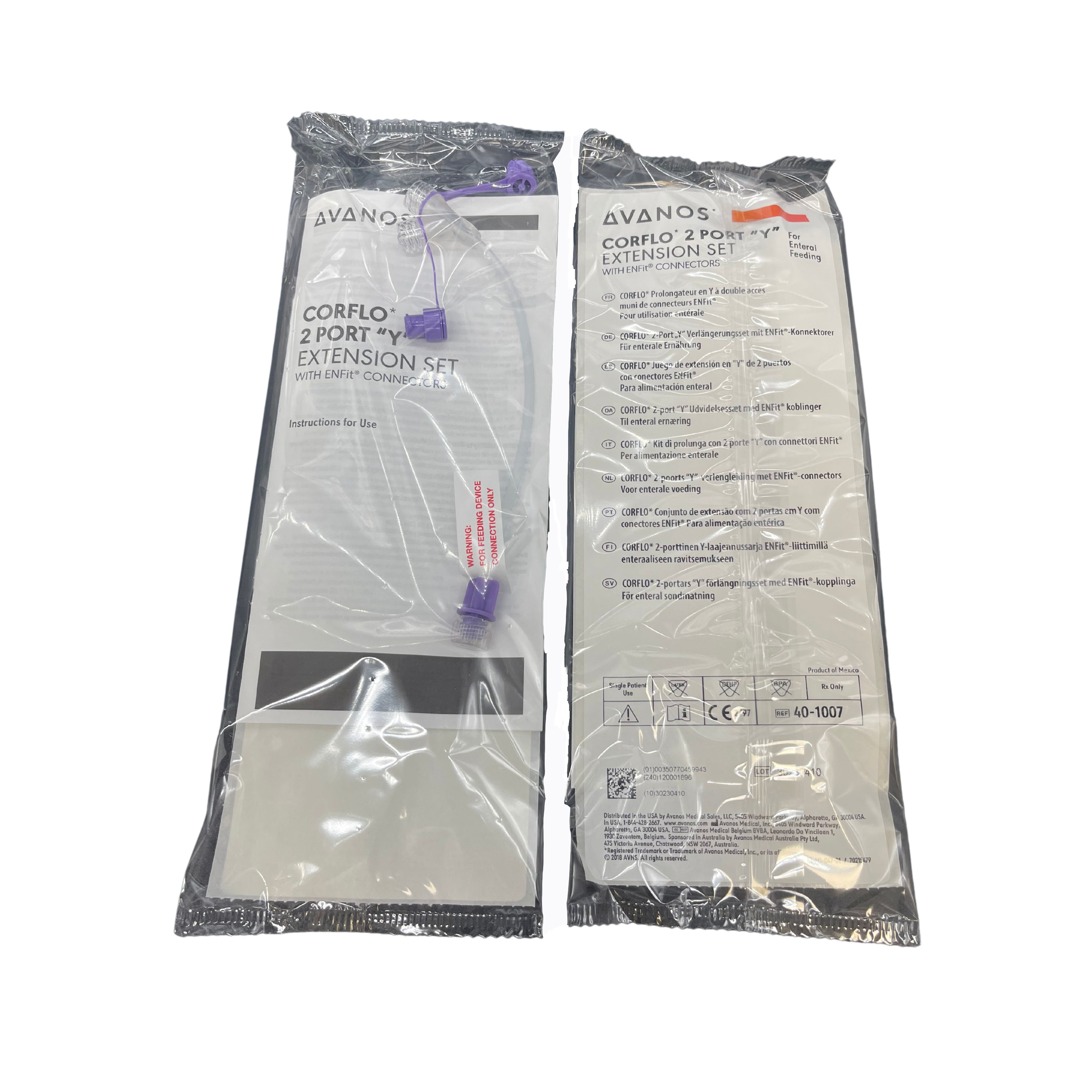 Corflow Riser Avanos Corflo Extension set with ENFit connectors for | Medisa