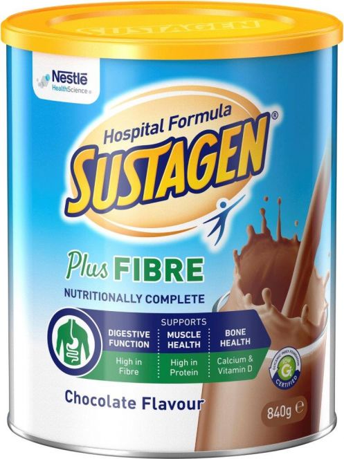 Nestle Sustagen Hospital Formula Plus Fibre, 840g Can - All Flavours