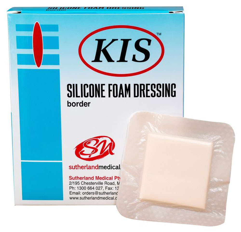 KIS Silicone Foam Adhesive Dressing Strong Absorbency All Sizes