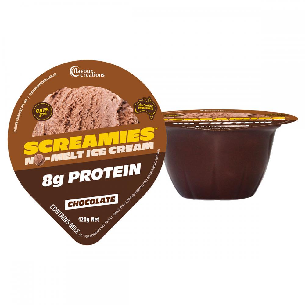 Screamies No Melt Protein (8g) Ice Cream 120gm Cup - All Flavours