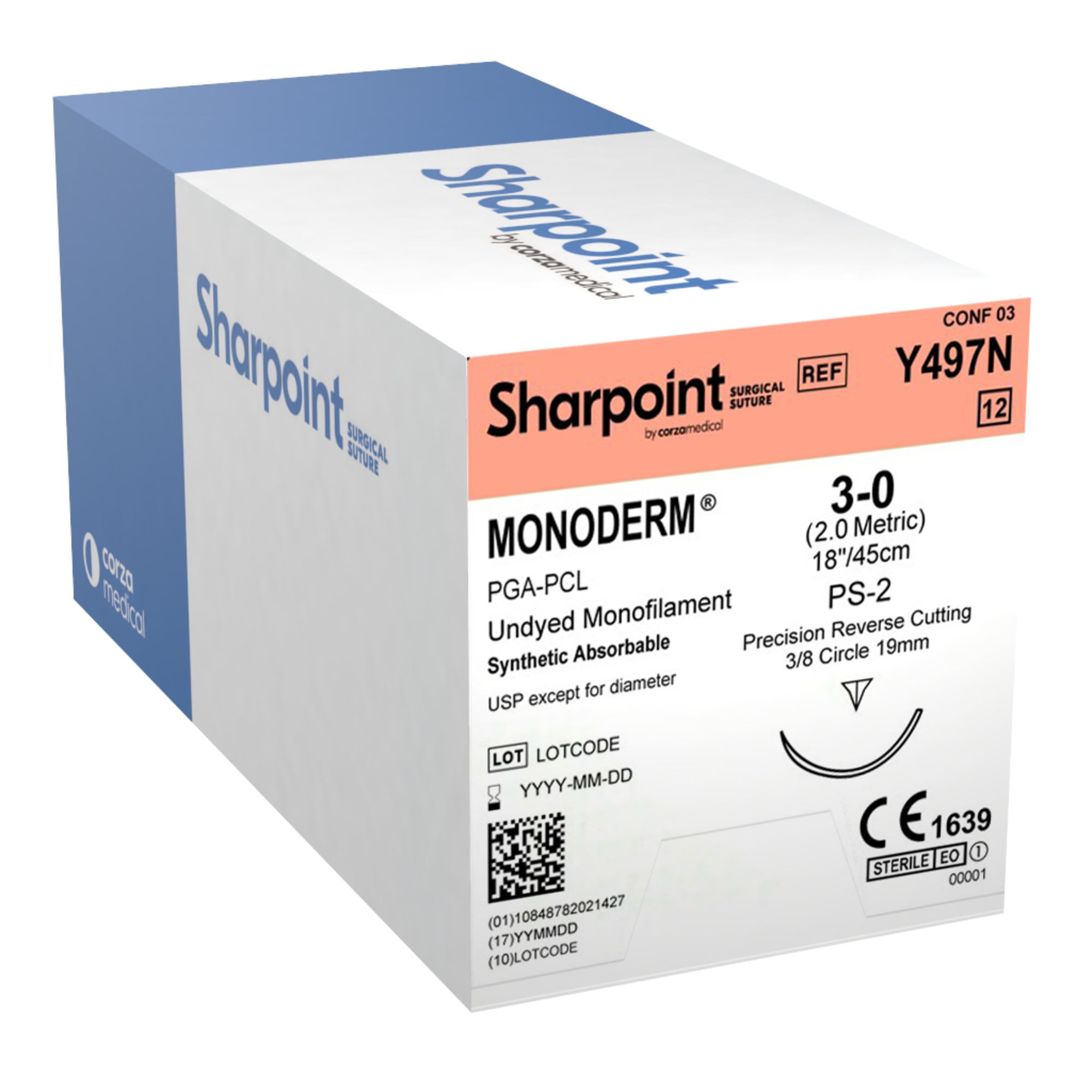 Sutures Monoderm Sharpoint Box of 12 - All Sizes