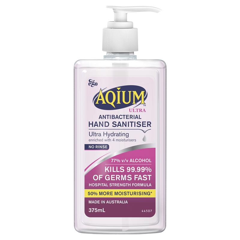 Ego Aqium Ultra Antibacterial Hand Sanitiser (60mL / 375mL / 1L)