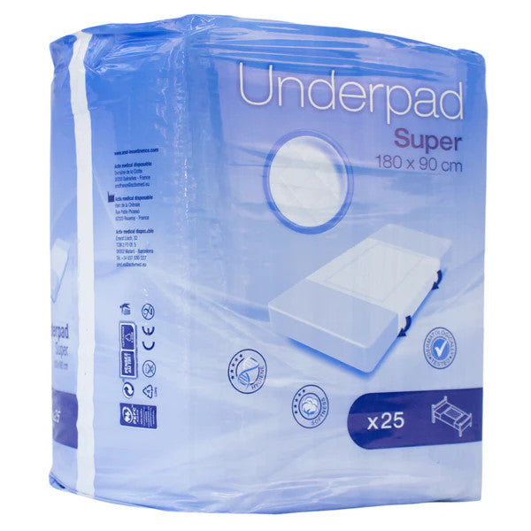 Cello Amd Underpad Super 180 x 90cm With Tucks, (25Items/ Pack) IPAMD14054100 - Carton of 4packs