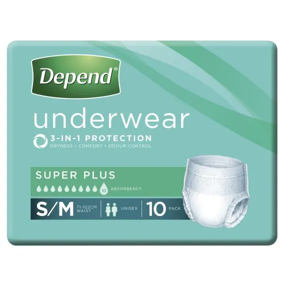 Depend Unisex Underwear Super Plus - All Models