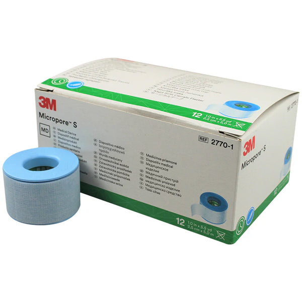 3M Micropore S Surgical Silicone Tape 2.5cm x 5m (2770-1)