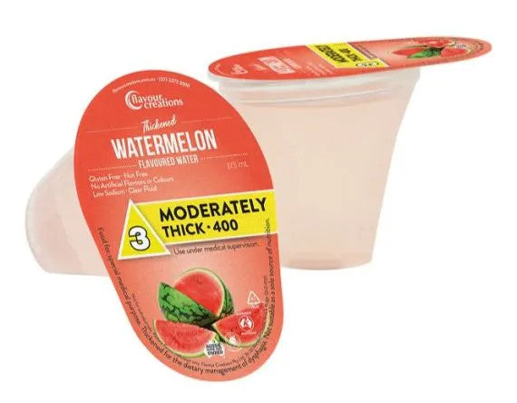 Flavour Creations Watermelon Water Moderately Thick 400 Dysphagia Cup