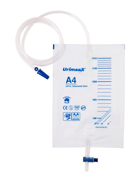Aaxis Urimaax A4 2000mL Drainage Night Bag, 120cm Closed System, Sterile (10013104)