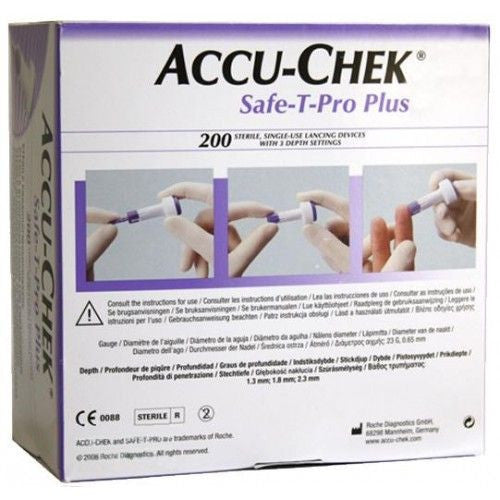  Accu-Chek Safe T-Pro Lancet Plus - 200 per Box