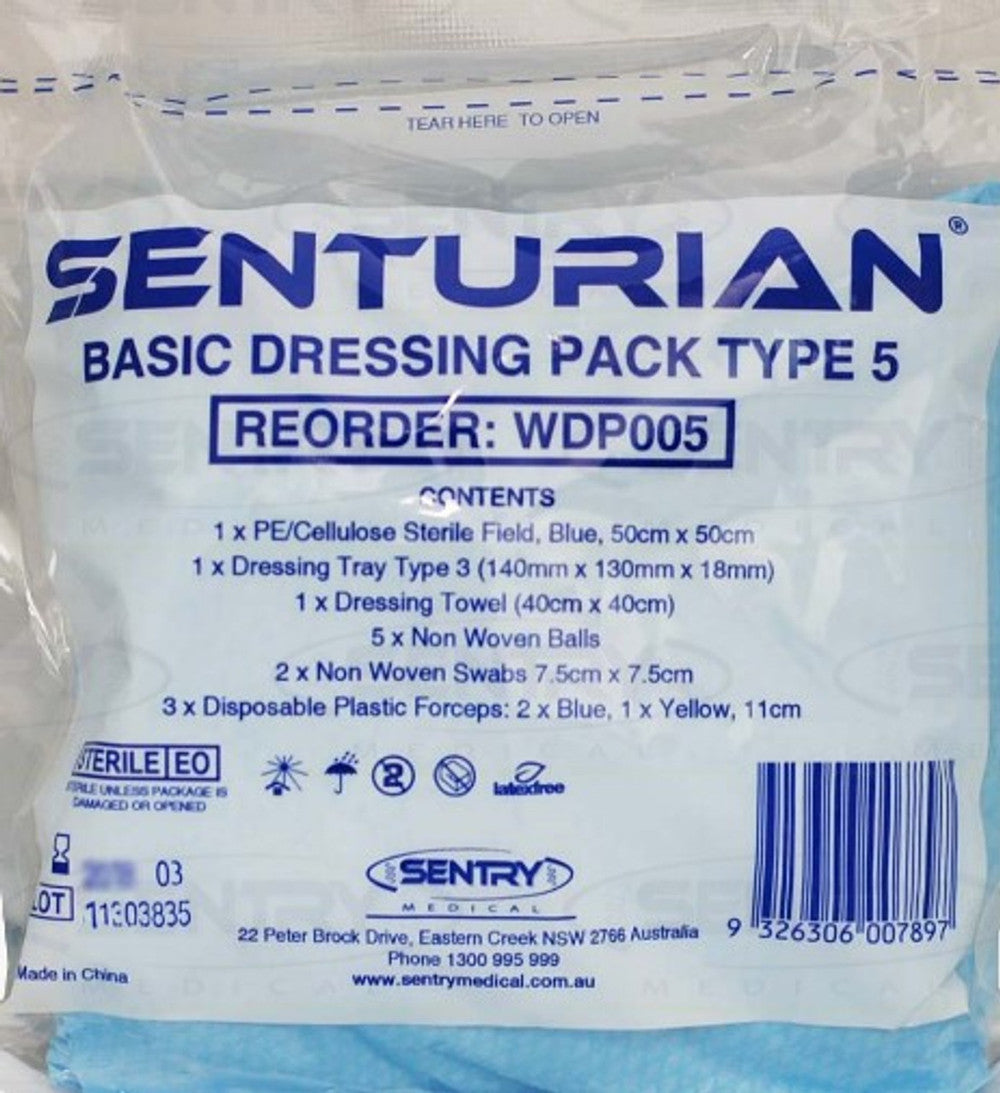 Senturian Machine Senturian Basic Dressing Pack Sterile WDP005 | Medisa