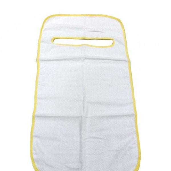 White Terry Towelling Mealtime Clothing Protector / Adult Bib, Each (3920-W)